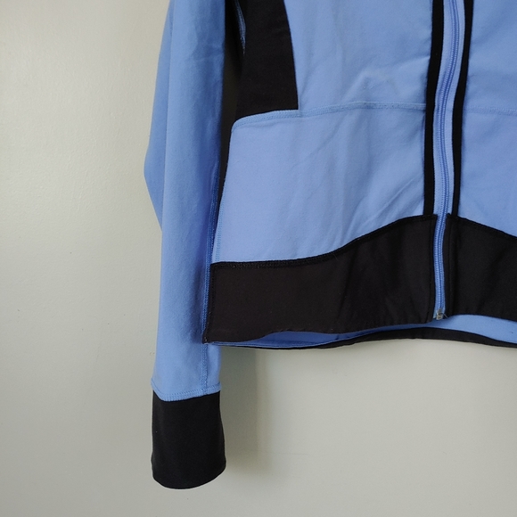 Adidas Reversible Jacket Climalite Size Large Cornflower Blue Black - Picture 7 of 16